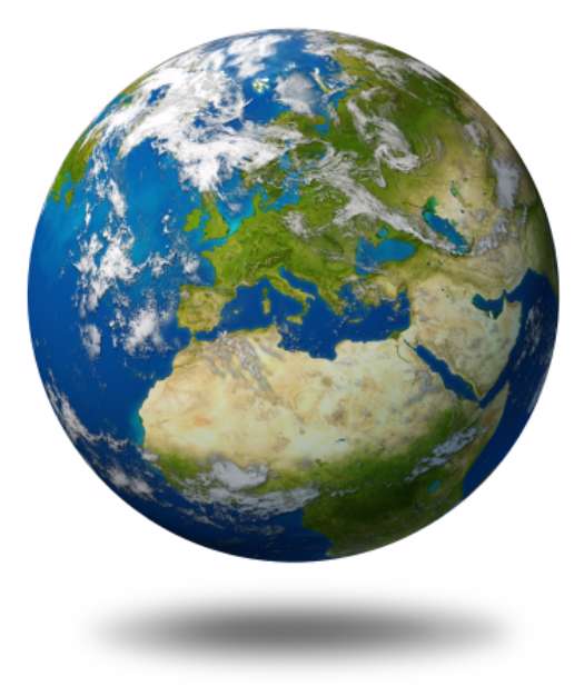Europe map earth planet model