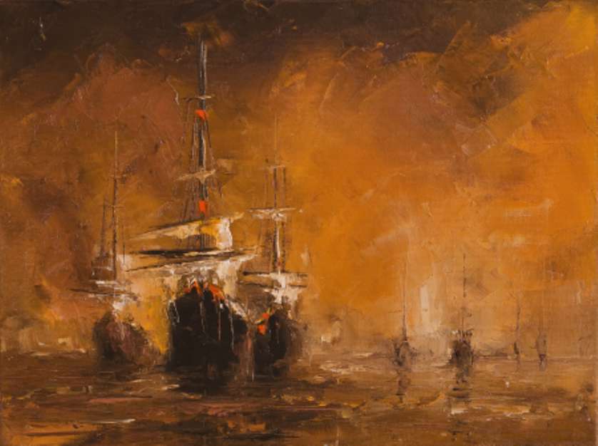 Sea on fire