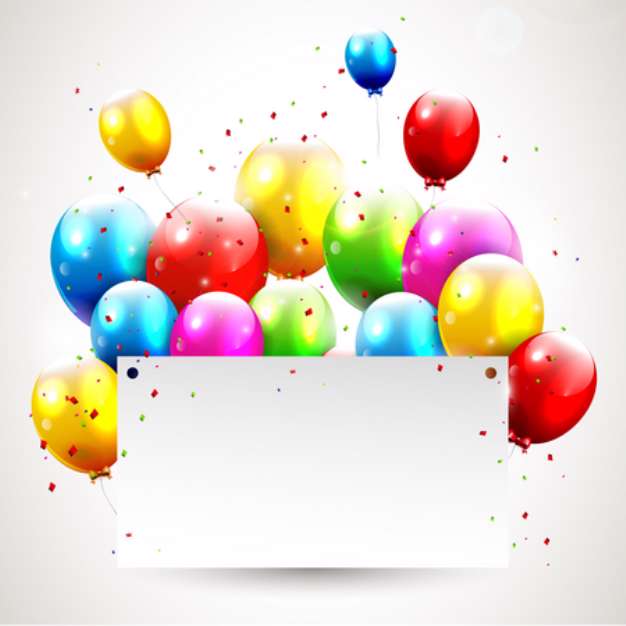 Modern birthday background with place for text