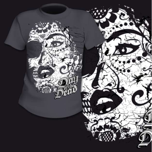 T-Shirt Print Sugar Skull