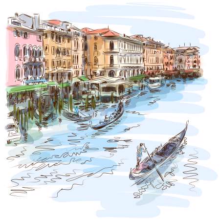 Venice - Grand Canal. The view from the Rialto Bridge