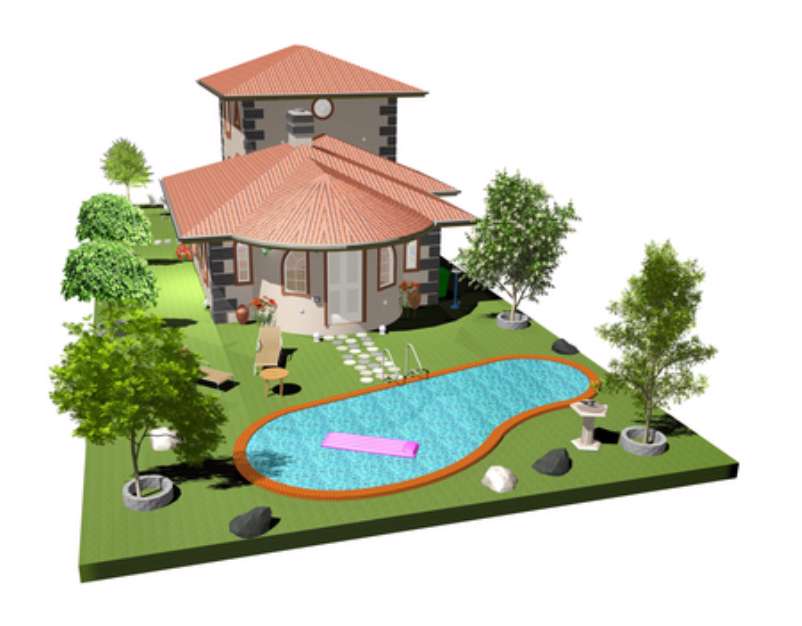 Villa Casa con Piscina-House with Pool-3d-2