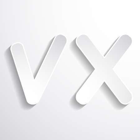 &quot;yes&quot; and &quot;no&quot; made from white paper