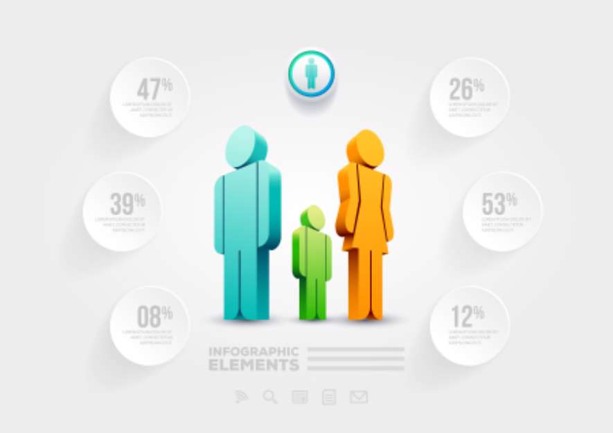 People infographic design template