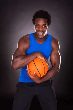 African Man With Basketball