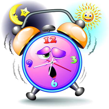 Alarm Clock Cartoon Sveglia Orologio-Vector