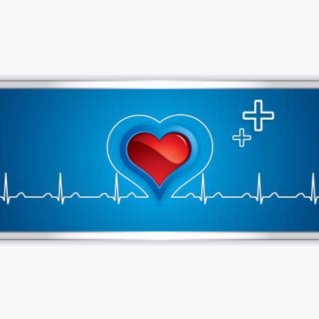 Heart and heartbeat symbol