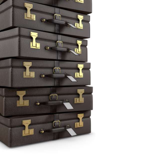 Suitcases pile