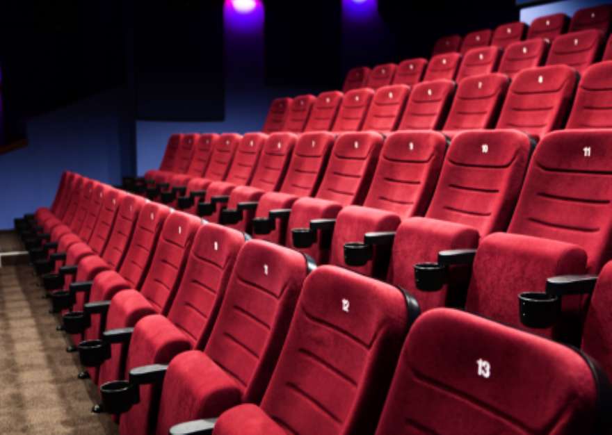 Rows of cinema seats