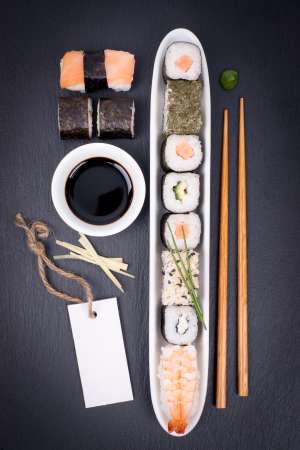 Fresh sushi, label