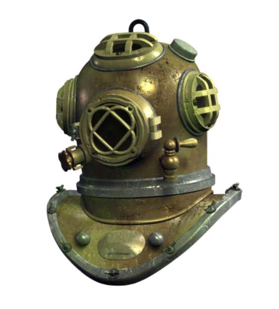 antique scuba helmet
