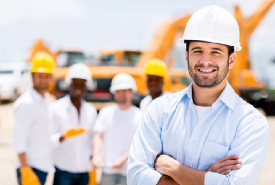 Successful male architect