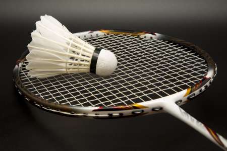 Badminton racket and shuttlecock
