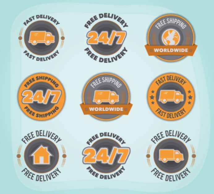 Delivery badges. EPS10.