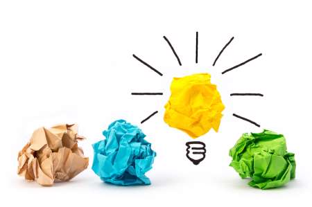 To have an idea - concept with colourful sheets