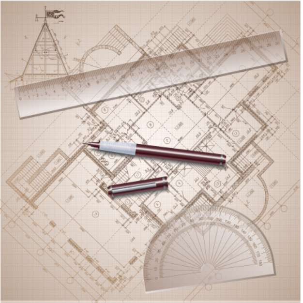 Architectural background. Part of architectural project