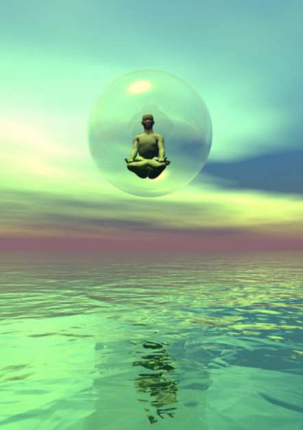 Meditating in a bubble