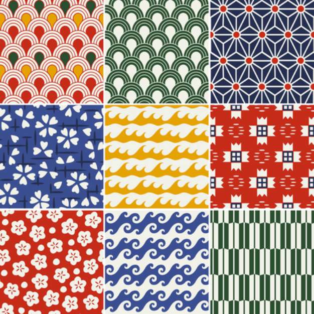 seamless japanese kimono pattern