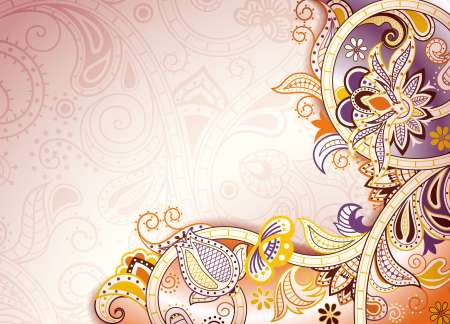 Abstract Purple Floral Background