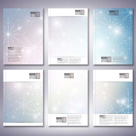 Abstract winter design background with snowflakes. Brochure, flyer or report for business, templates vector.