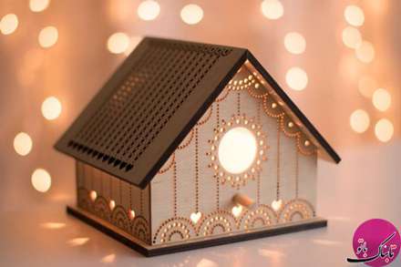 آباژورهای چوبی زیبای دست‌ساز