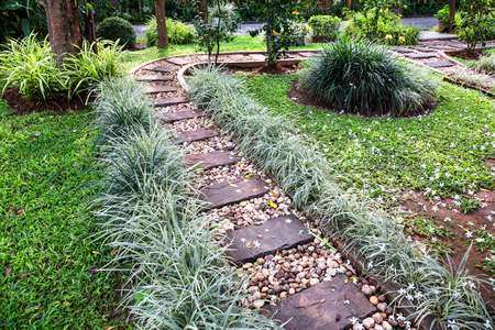Pathway stones in the park.