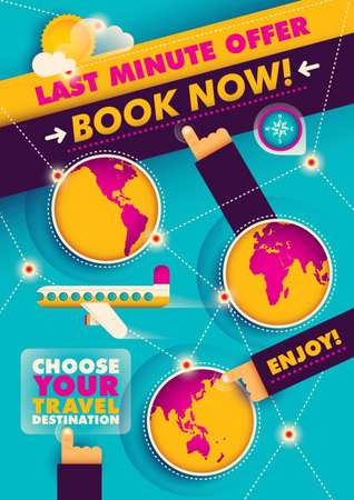 Conceptual travel poster design. Vector illustration.