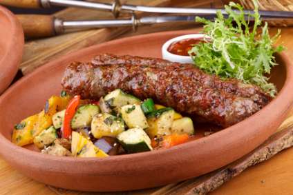 Kebab with vegetable