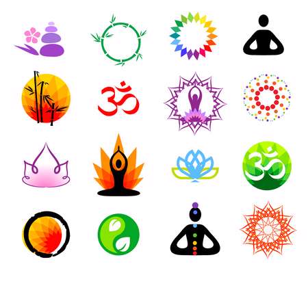 vector oriental icons set