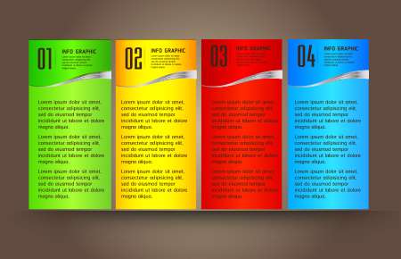 colorful modern text box template for website computer graphic technology and internet, numbers. silver