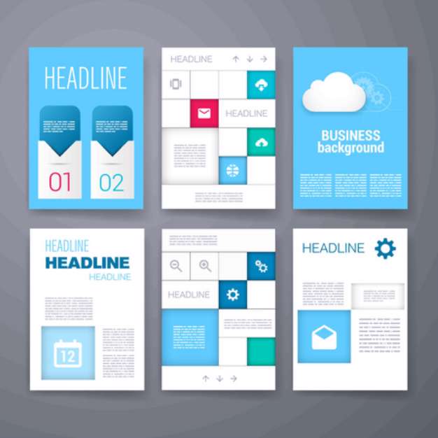 Templates. Set of Flyer, Brochure Design Templates. Mobile Technologies, Applications and Infographic Concept. Modern flat design icons for mobile or s