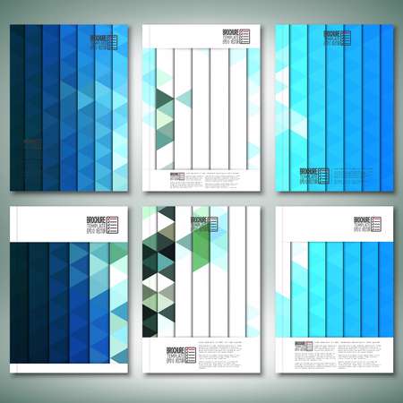 Abstract blue background, triangle design vector. Brochure, flyer or report for business, templates vector.