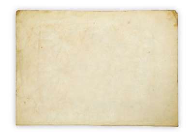 old paper isolated on white background with clipping path