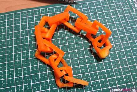 حکاکی حیرت آور هنرمند ژاپنی روی خوراکی ها