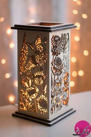 آباژورهای چوبی زیبای دست‌ساز