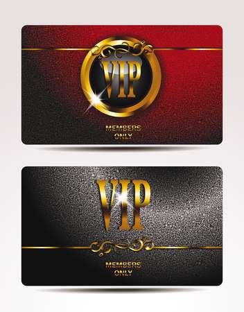VIP cards with textured background