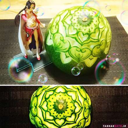 حکاکی حیرت آور هنرمند ژاپنی روی خوراکی ها