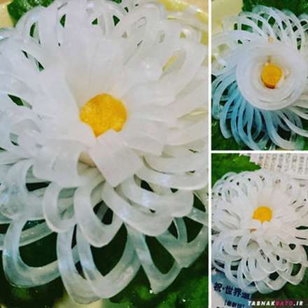 حکاکی حیرت آور هنرمند ژاپنی روی خوراکی ها