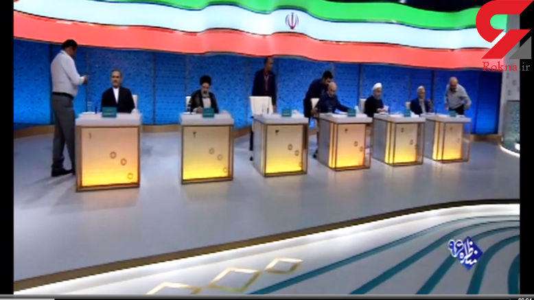 فیلمی از لحظه گریم نامزدهای ریاست جمهوری در مناظره دوم