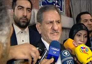 حضور جهانگیری پای صندوق‌ رای