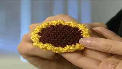 گل آفتاب گردان - بافتنی