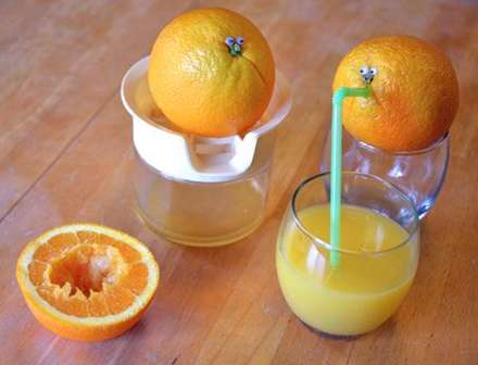 عکسهای خنده دار و جالب شکلک های بامزه روی میوه ها