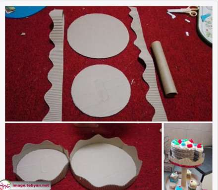 کاردستی؛ از سینی چای تا کیک مقوایی