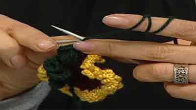 گل آفتاب گردان 2 - بافتنی