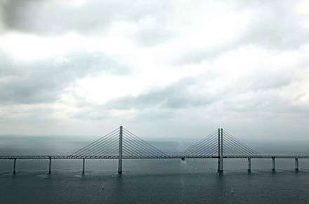 پل معروف «اورسوند» مرز بین دانمارک و سوئد
