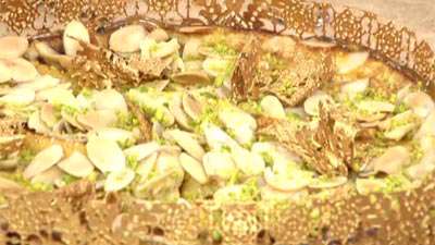 چیز کیک بادام و سیب