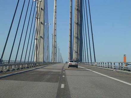 پل معروف «اورسوند» مرز بین دانمارک و سوئد