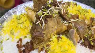 پلو گوشت - به زبان عربی