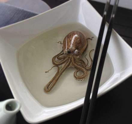 نقاشی های سه بعدی باورنکردنی از موجودات دریایی