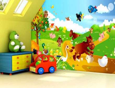 طرح‌های دیواری شاد و زیبا برای اتاق کودک